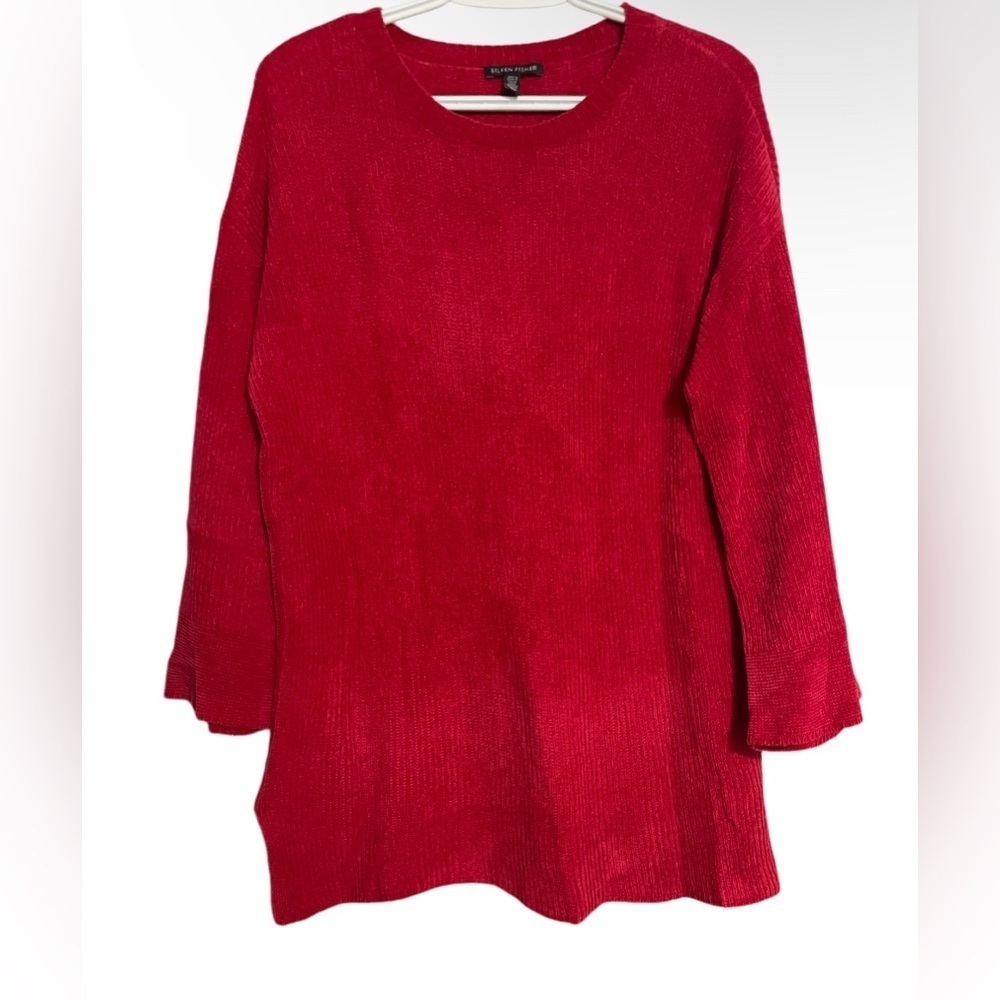 EILEEN FISHER, Women's sweater 3/4, color red size S/p